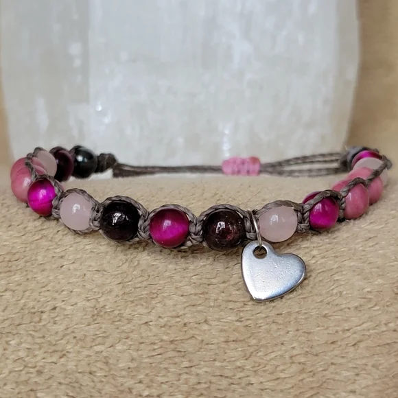 🩷❤️ Rhodonite, tigers eye and rose quartz bracelet - Picture 5 of 5